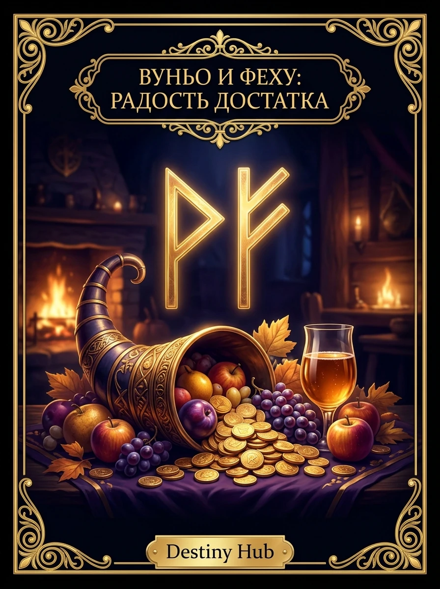 Руна Феху (Fehu) — Домашний скот, Богатство — эзотерическая карточка 3:4
