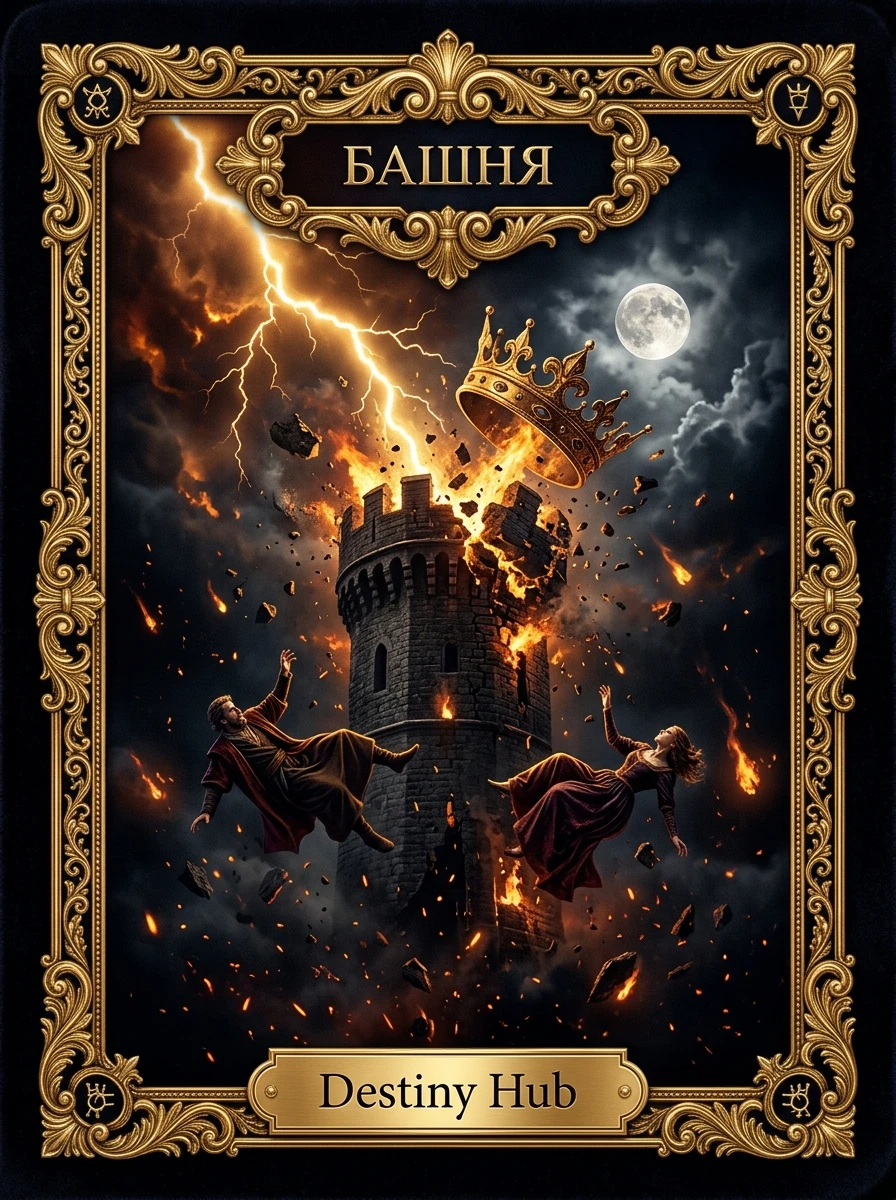 Карта Таро Башня (XVI): Крушение иллюзий или освобождение к новой жизни?