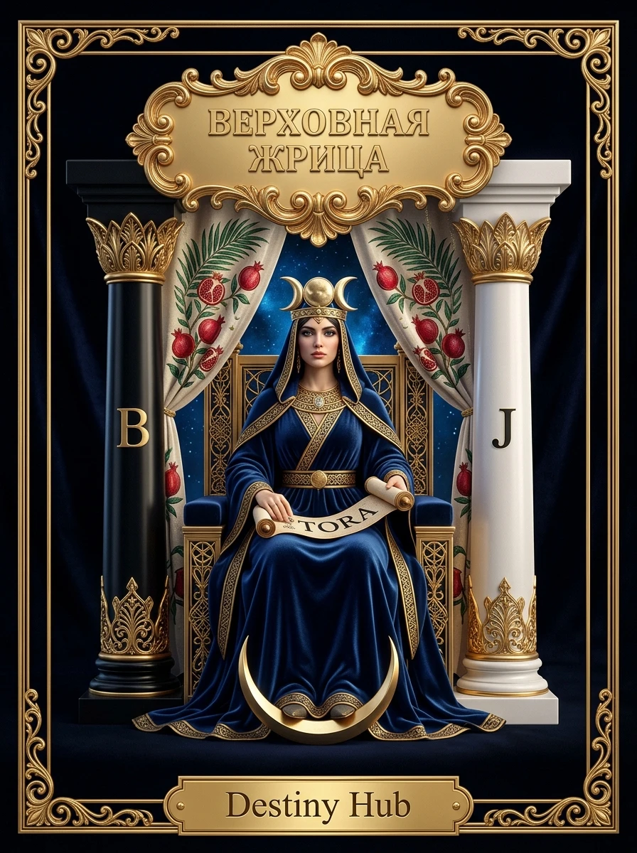 Аркан Верховная Жрица (II) в Таро: Значение, толкование в отношениях и карьере