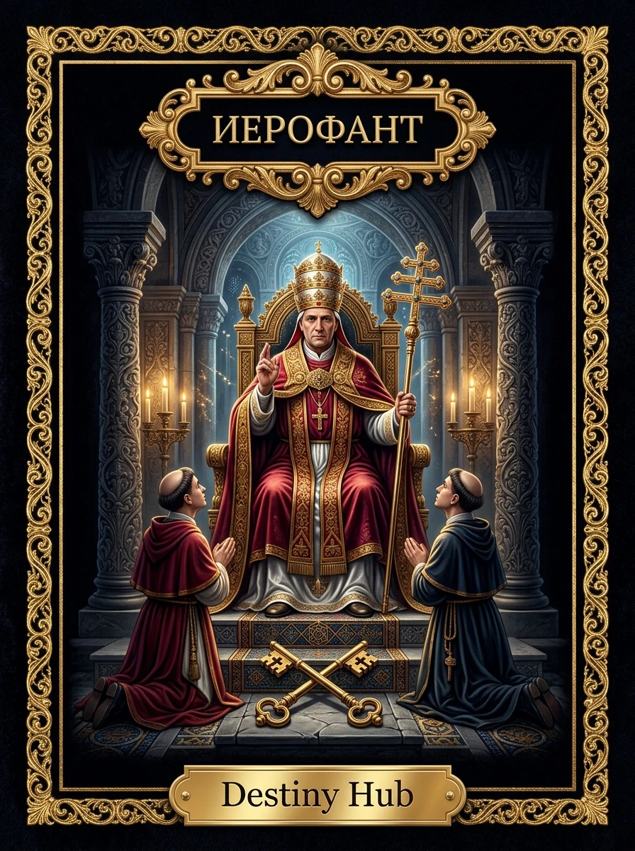 Аркан Иерофант (V) в Таро: Значение, толкование в отношениях и карьере