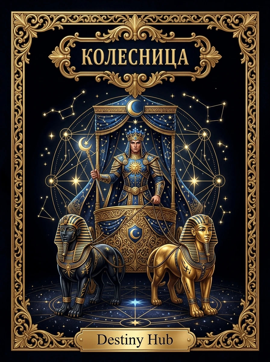 Аркан Колесница (VII) в Таро: Значение, толкование в отношениях и карьере